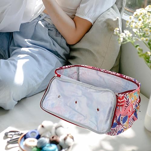 Miniatura 7 de EXCEART Kits de manualidades portátiles, bolsa de almacenamiento, kits de inicio de punto de cruz, bolsa de proyecto de bordado, bolsa de