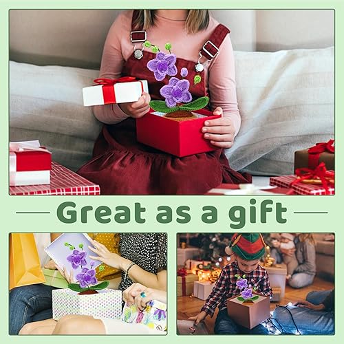 Miniatura 26 de kgxulr Kit de ganchillo para principiantes, kit de ganchillo Little Daisy para principiantes, kit de inicio de ganchillo para principiantes