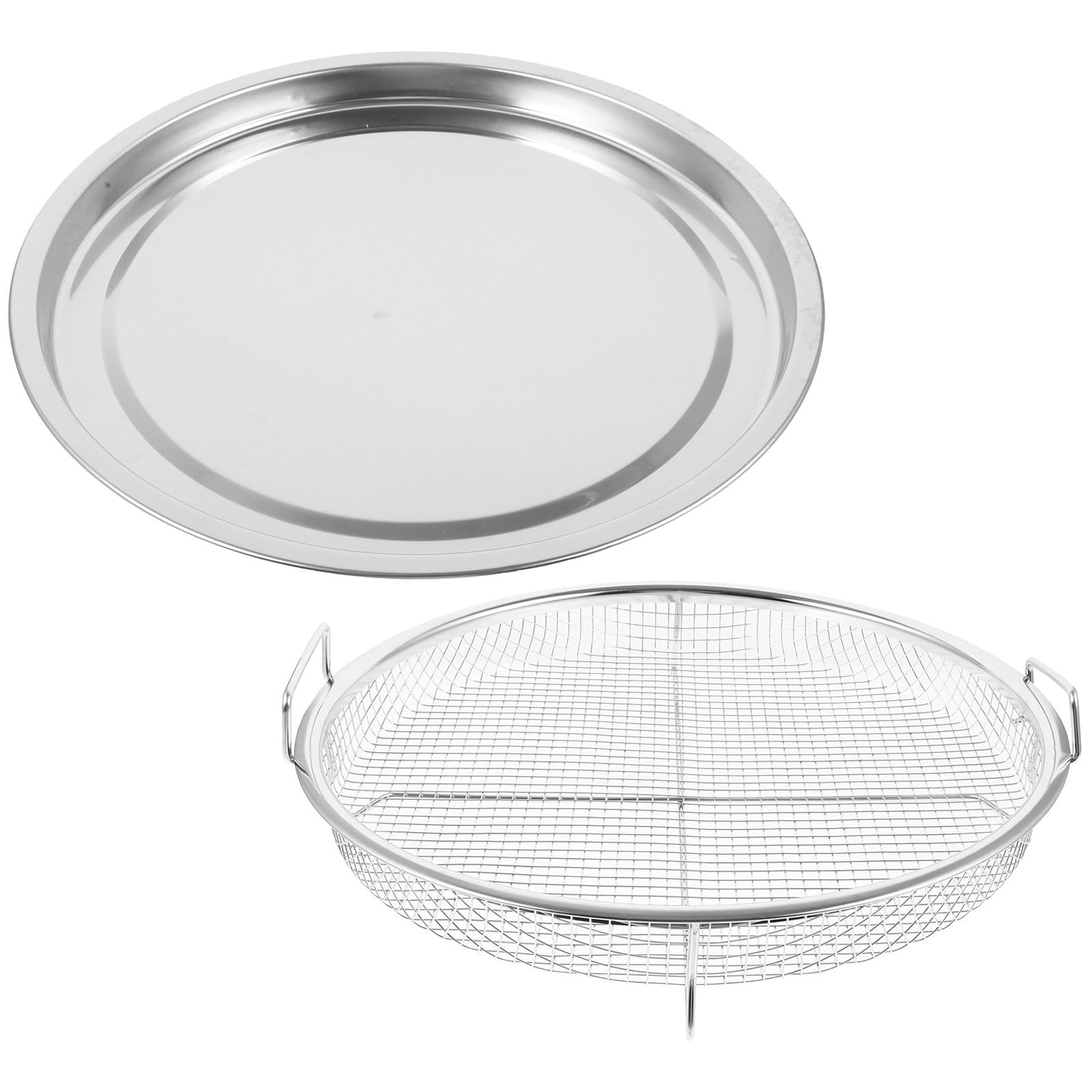 Bandeja para Barbacoa de Acero Inoxidable, Juego Plata