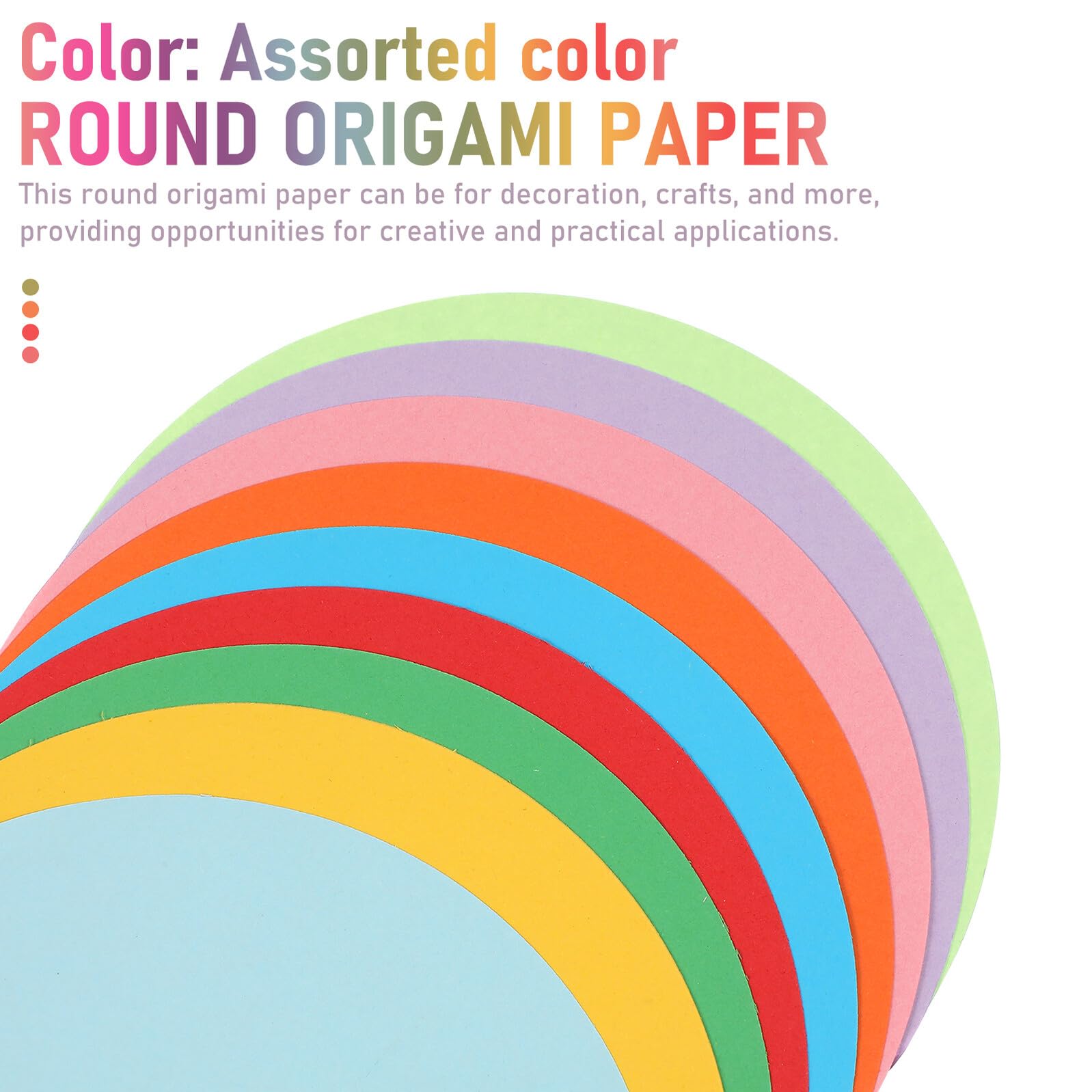 GALPADA 500 Blatt Buntes Origami Faltpapier in Runden Pastellfarben Stabiles Bastelpapier aus Papier für Kinder und Anfänger zum Kreativen Basteln und Dekorieren