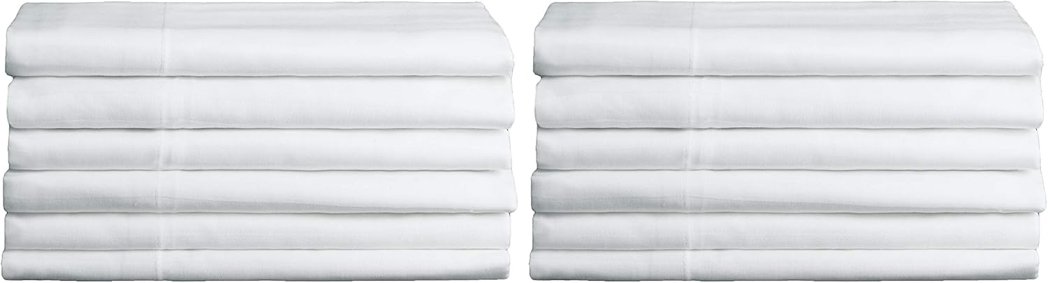 Baltic Linen Chelsea 250 Thread Count Hotel Flat Sheets King/Cal King White 3 Pack : Home & Kitchen