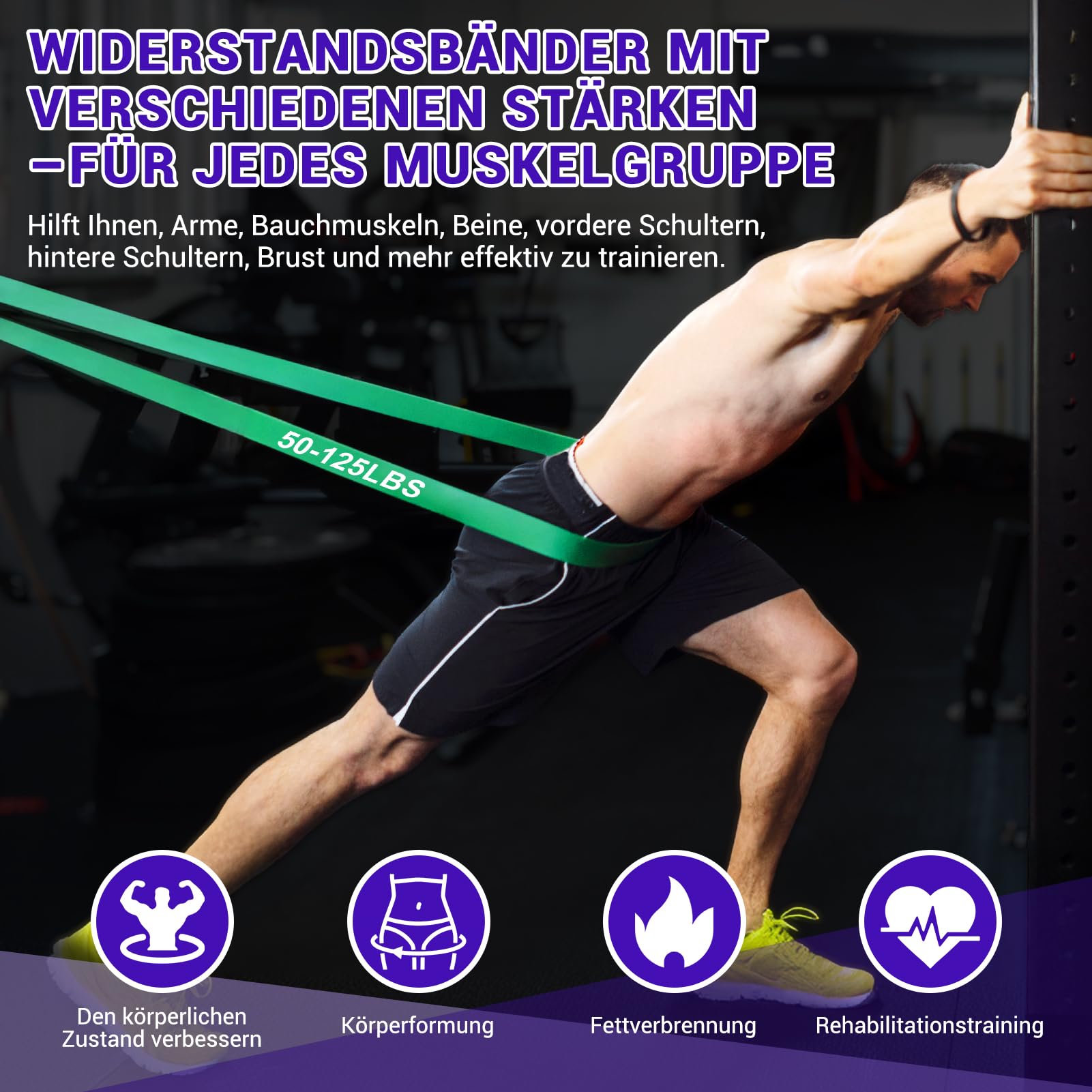 Lot de 11 Bandes de résistance pour entraînement de Force avec ancrage de Porte, poignées et Fitness pour physiothérapie, Yoga, Pilates, pour Hommes et Femmes
