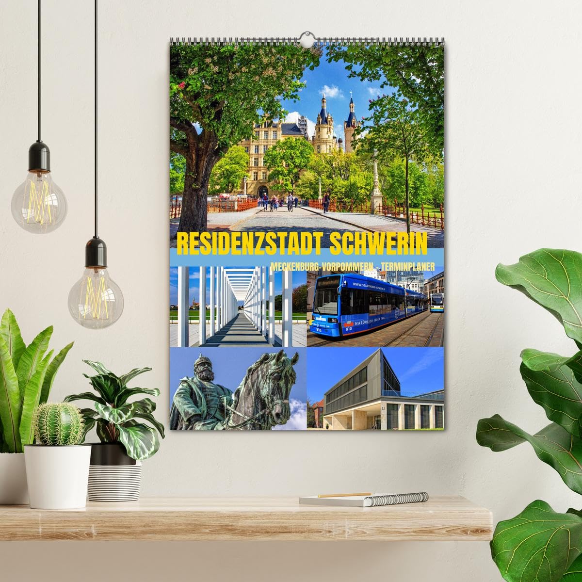 Residenzstadt Schwerin Mecklemburgo-Pomerania Occidental - Agenda (calendario de pared 2026 DIN A2 alto), calendario mensual CALVENDO