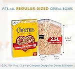Shazo 2 Pack (2.5L / 15.4 oz) Cereal Storage Containers - Bpa-Free Airtight Food Storage Containers with Lids, BPA-Free Plastic Cereal Dispenser for Pantry, Rice, Flour, Sugar & Pasta