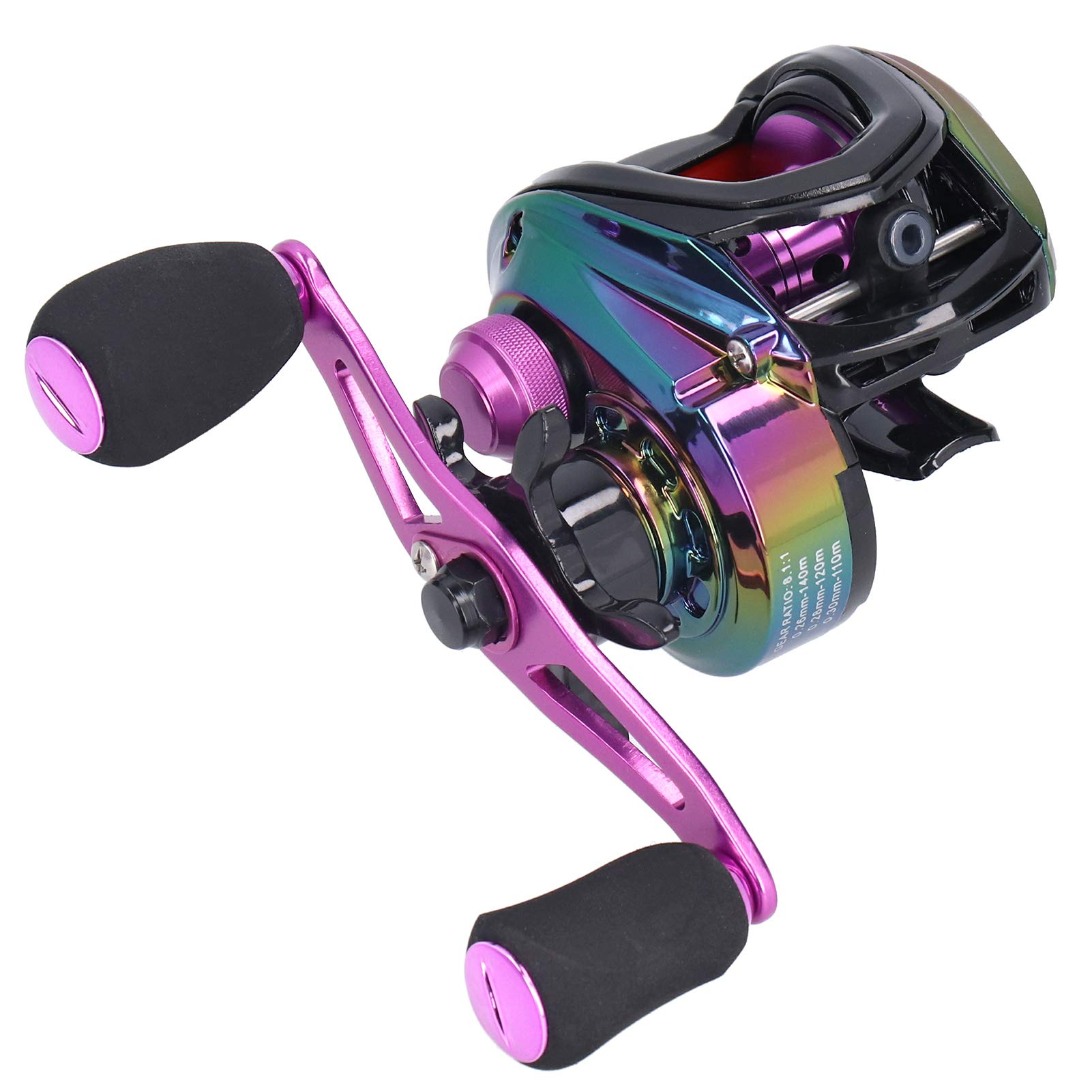 Baitcasting Reel High Speed Ratio 8.1: 1 Baitcasting Fishing Reel Metal Lightweight Casting Fishing Wheel Reels(Right)