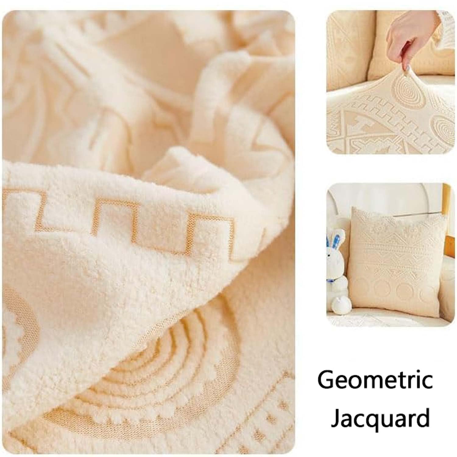 Housse de Canapé Épais Super Douce Places avec Accoudoirs Relax d'angle Protege Canape Griffe Chat Matelassé Antidérapant Lavable en Machine,Blanc,1Seats90/140cm