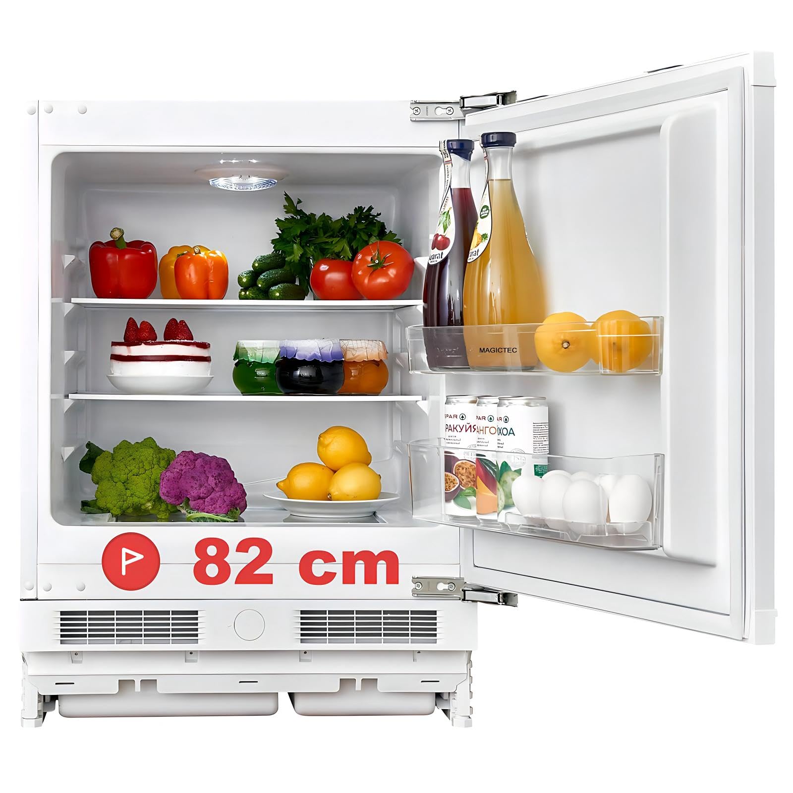Réfrigérateur encastrable 82 cm sous plan de travail