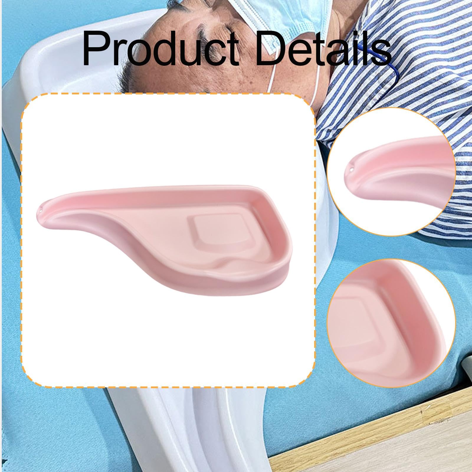 Harilla Lavacabezas, lavabo para postradas en cama, estación de lavado de cabello para el cuidado del hogar, lavabo para mayores, lesionadas, Rosa