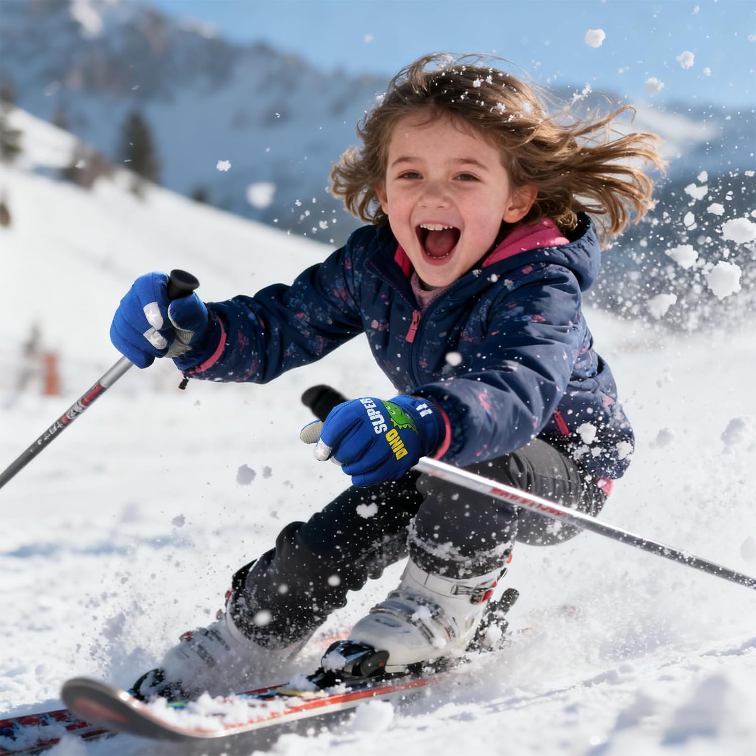 Kids Snow Gloves for Boys & Girls - Winter Warm Ski Gloves with Anti-Slip Grip, Toddler to Youth Cold Weather Gloves for Skiing, Snowboarding, Outdoor Play - Image 7