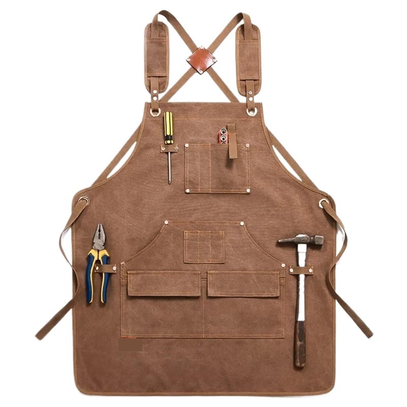 Tablier de travail en toile unisexe, barbier, pâtisserie Pour Bricolage