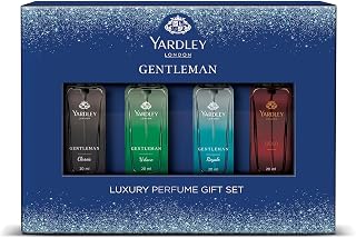 Yardley London Gentleman Classic, Urbane, Royale & Gold Luxury Perfume Gift Set for Men | Long Lasting Eau De Parfum | Premium Fragrance Combo Pack | 20ml Each