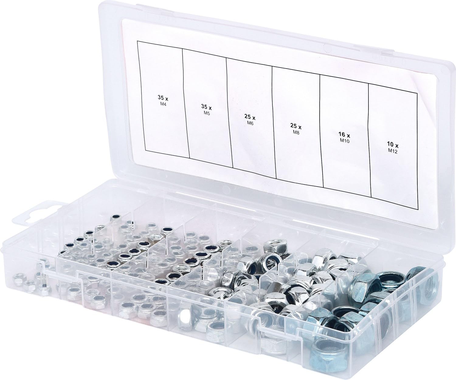 KS TOOLS 970.0120 Assortiment d'écrous de sécurité x146, Gris