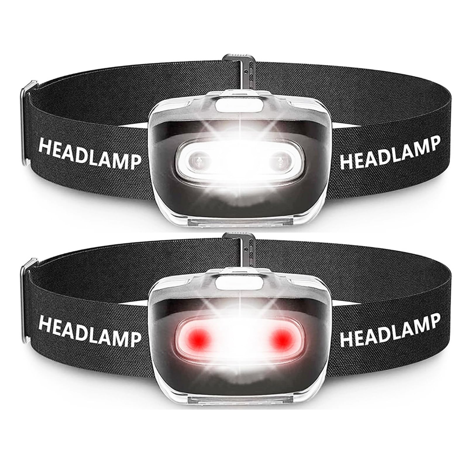Msioytog 2Pcs Night Fishing Powerful Torch Head Lamp Small Flashlight Headlamp Front Light for Emergencies Repair Work Small Flashlight Headlamp