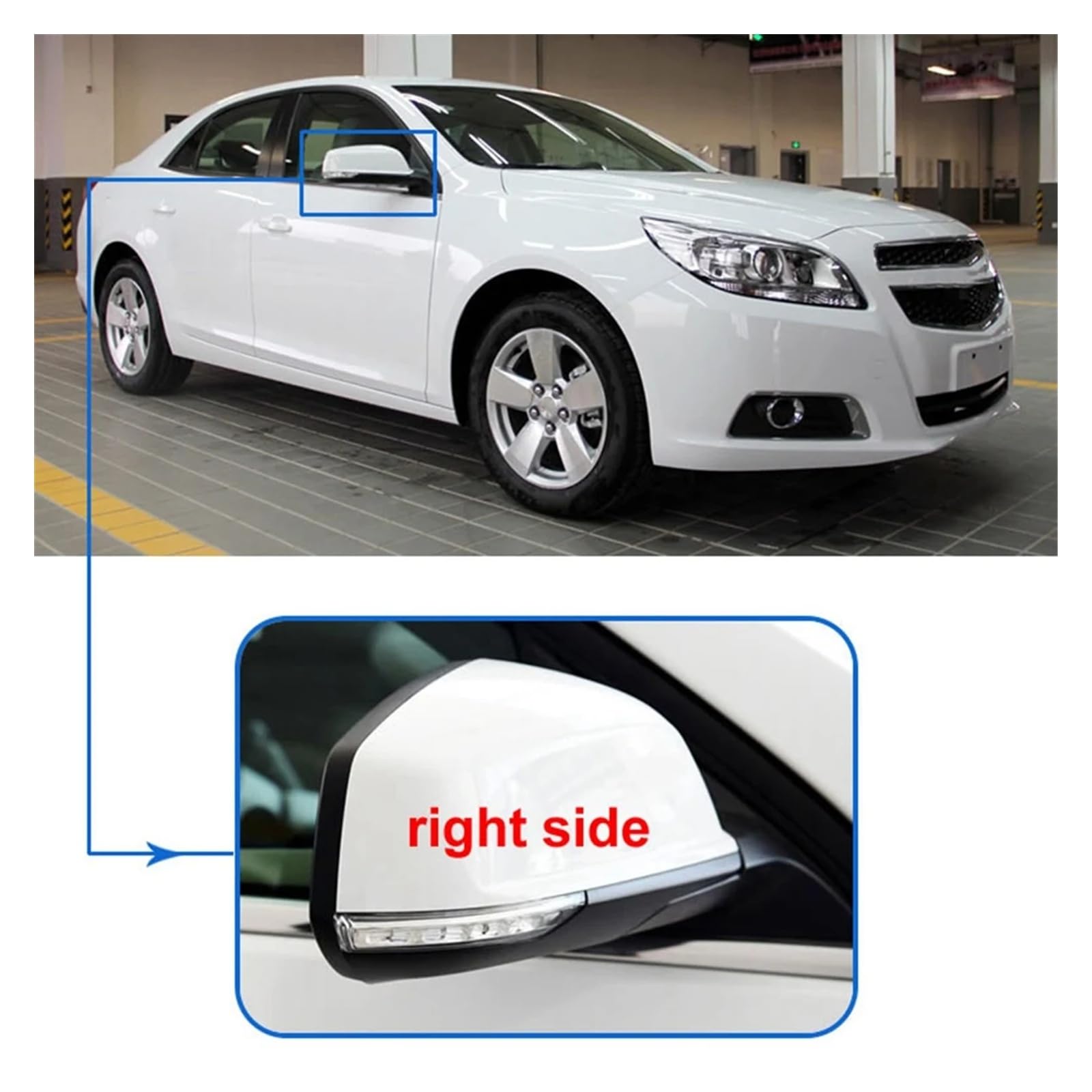 Indicador Espejo Lateral Luz LED Señal Giro Espejo Lateral Izquierda/derecha Luces Intermitentes Espejo Retrovisor Ala Puerta Para Chevrolet Para Malibu 2012 2013 2014-2018 Luz Giro Retrovisor