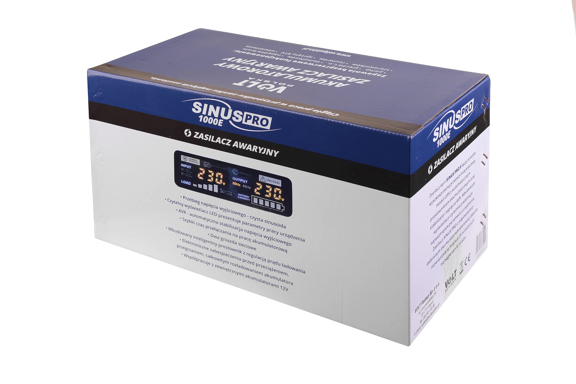 Zasilacz awaryjny SINUS PRO 1000 E 12/230V (700/1000W)