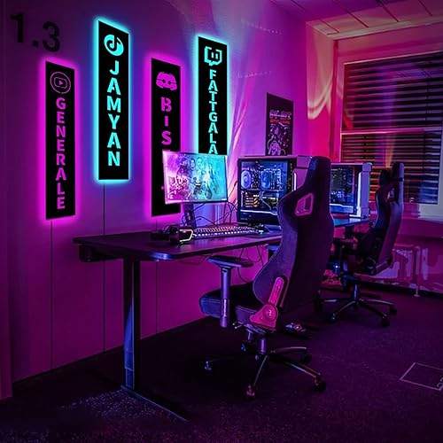 Miniatura 7 de Letrero de etiqueta de jugador personalizado, letrero de neón para habitación de jugadores, letrero LED para sala de jugadores, luces LED para
