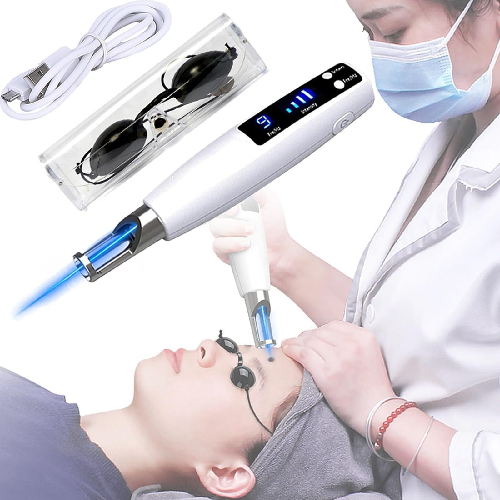 Stylo Plasma picoseconde 9 modes élimination grains de beauté taches et pigments