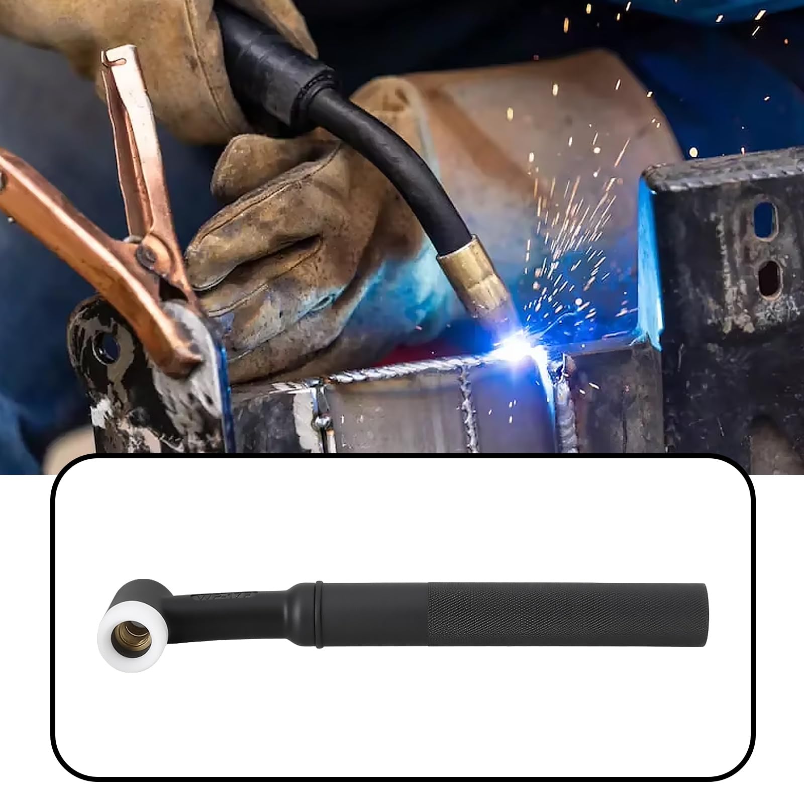 Briny River 2pcs Welding Torch Body Flex Head Welding Machine Bending Head WP-17F for TIG Welding Gun - Image 3
