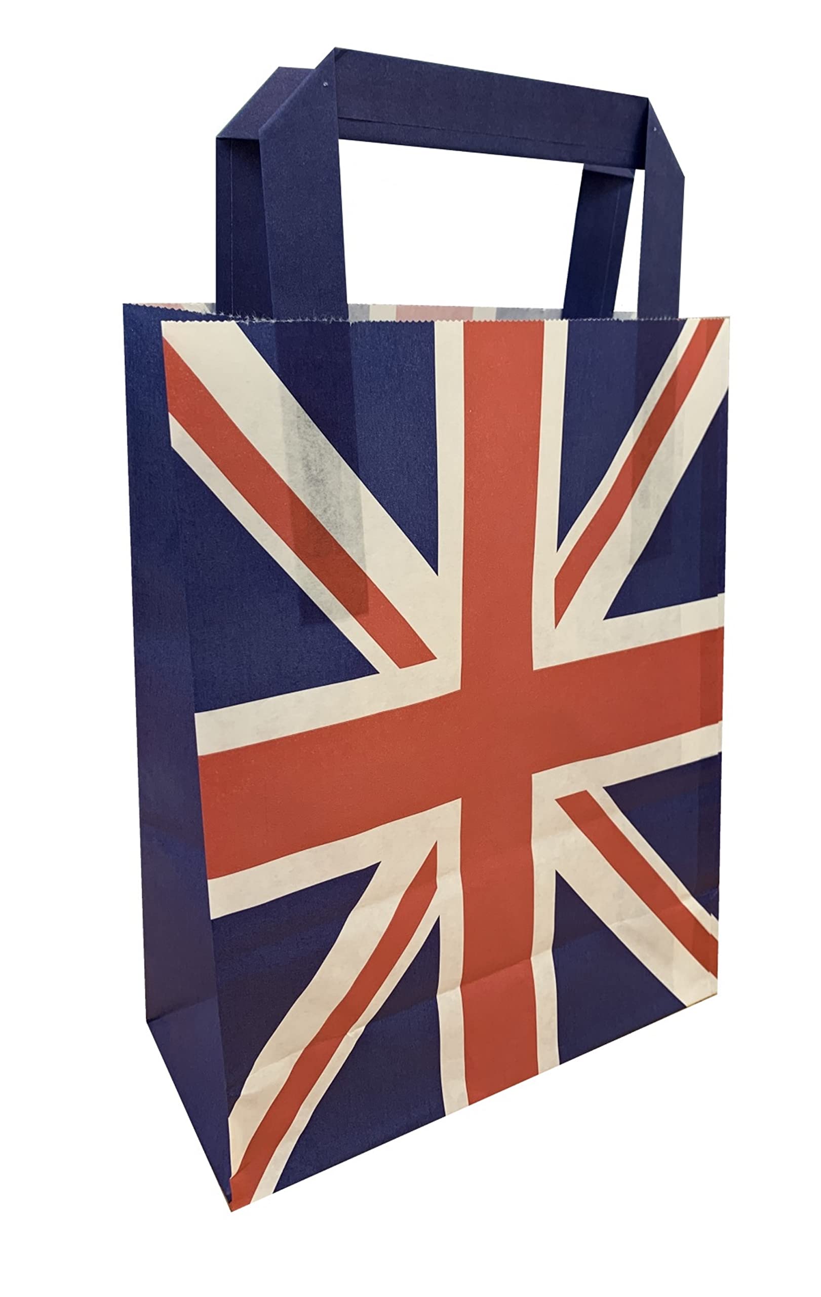 Coronation Union Jack Street Party - Flat Handle Paper Gift Bags - Birthday Goody Bag (40 Bags)