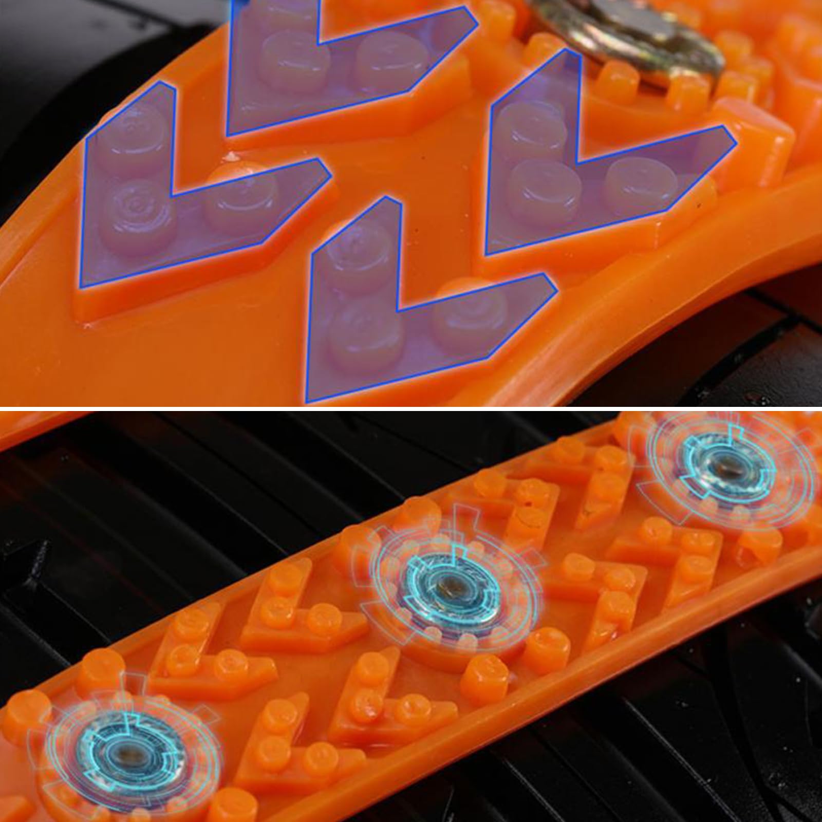 kyaoayo Catene da neve universali, Tire Snow Chains, 6 pezzi, catene da neve universali per pneumatici di larghezza 165 – 265 mm, catene di emergenza per la maggior parte delle autovetture,