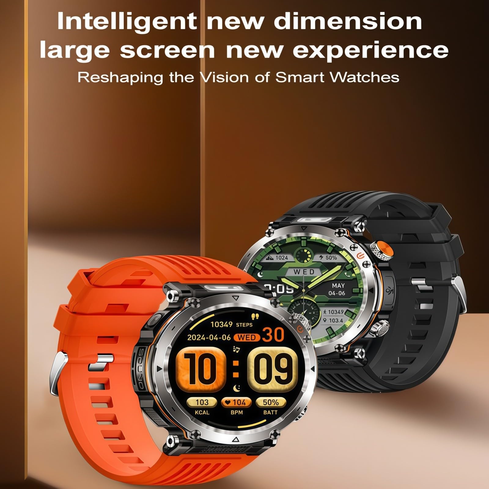 Reloj Inteligente para Hombres Y Mujeres, Reloj De Fitness,Resistente Al Agua, Llamadas Bluetooth, Pantalla Grande De 1,7 Pulgadas,para Android iOS