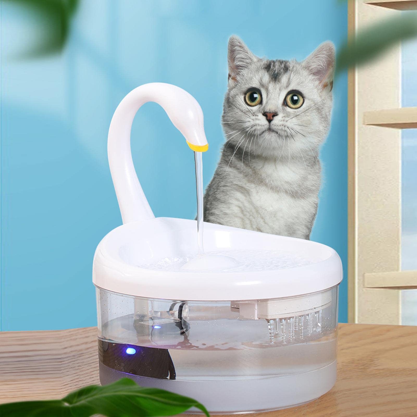 Keptfeet 4 Fontanelle per Gatti | per Fontana per Gatti con USB | Fontana per Animali Domestici, distributore Automatico di Acqua per Cani con Fontana per Gatti con Pompa Intelligente