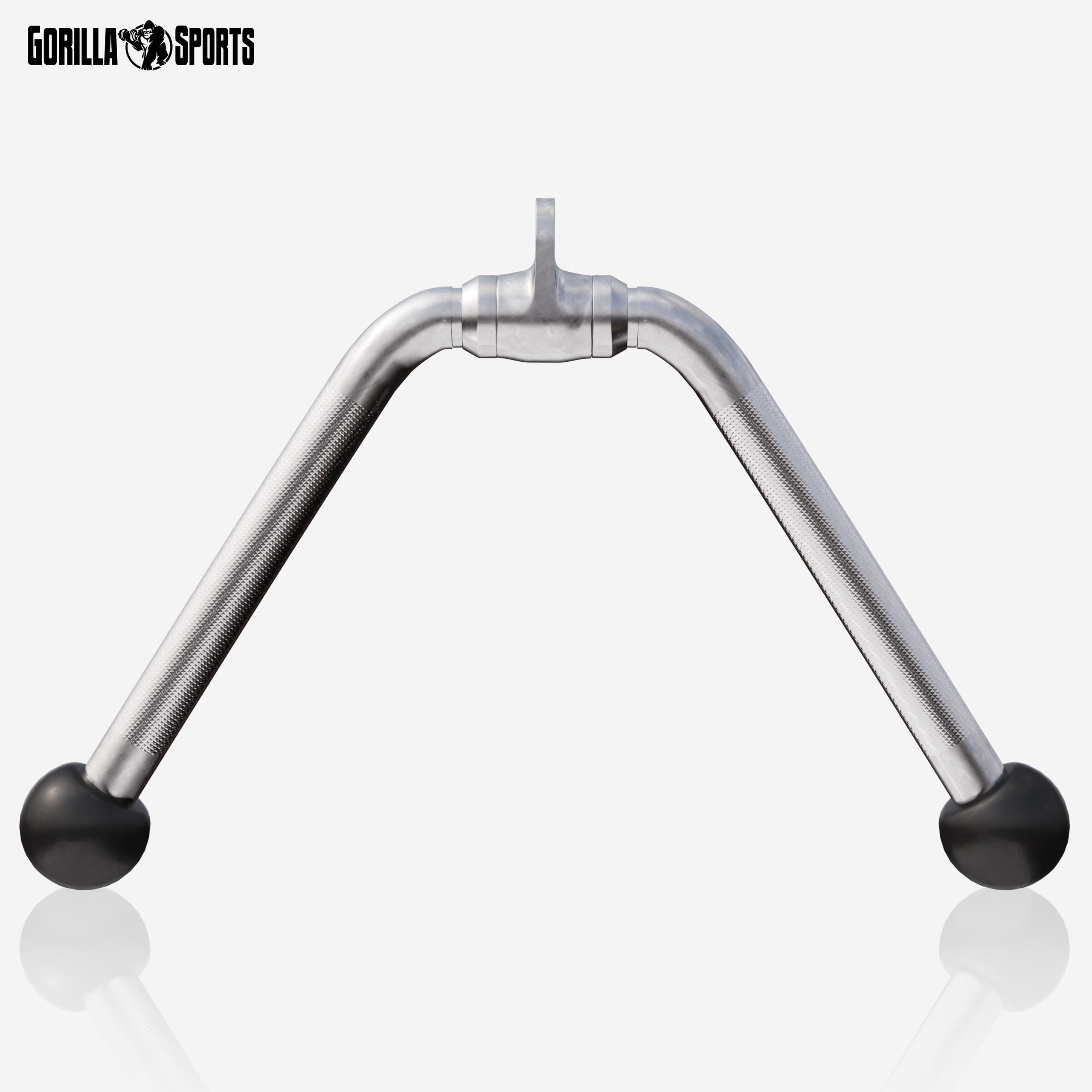 GORILLA SPORTS Poignée Musculation - en forma de V, máx. 200 kg, pivotante conjunto, cromo, acier - Barre tirage para tríceps, accesorio Poulie Musculation, Machine à Câble