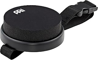 Meinl Cymbals Knee Marshmallow Pad – 4 Zoll Schlagzeug Trommel Übungspad – mit Verstellbarem Bein Gurt – Drum Zubehör, Schwarz (MKMP4BK)
