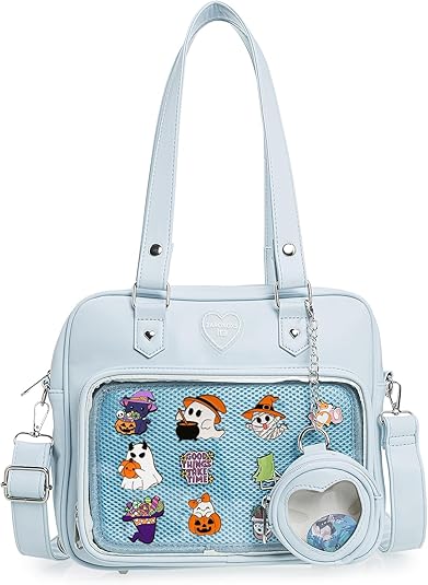 Ita Bag Crossbody Handbags Kawaii Shoulder Purse Square Backpack with Insert Anime Pins Display