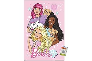 Trends International Mattel Barbie 22.37&quot; x 34.00&quot; Poster & Bundle