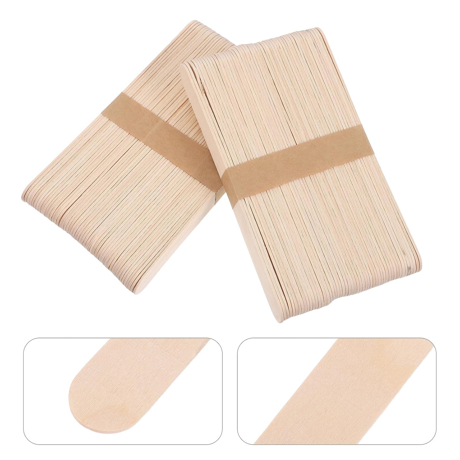 Alipis Wooden Tongue Depressors Wax Applicator Sticks with Smooth Surface 100pcs for Spreading Creams Use and Outdoor Use