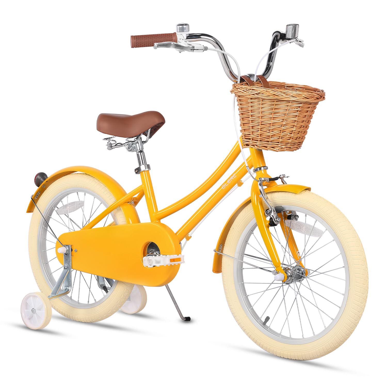 Glerc Bicicleta de niña con Cesta para niños de 3 a 10 años, 12 14 16 20 Pulgadas con Timbre de Cesta y estabilizadores, tamaños — view 34