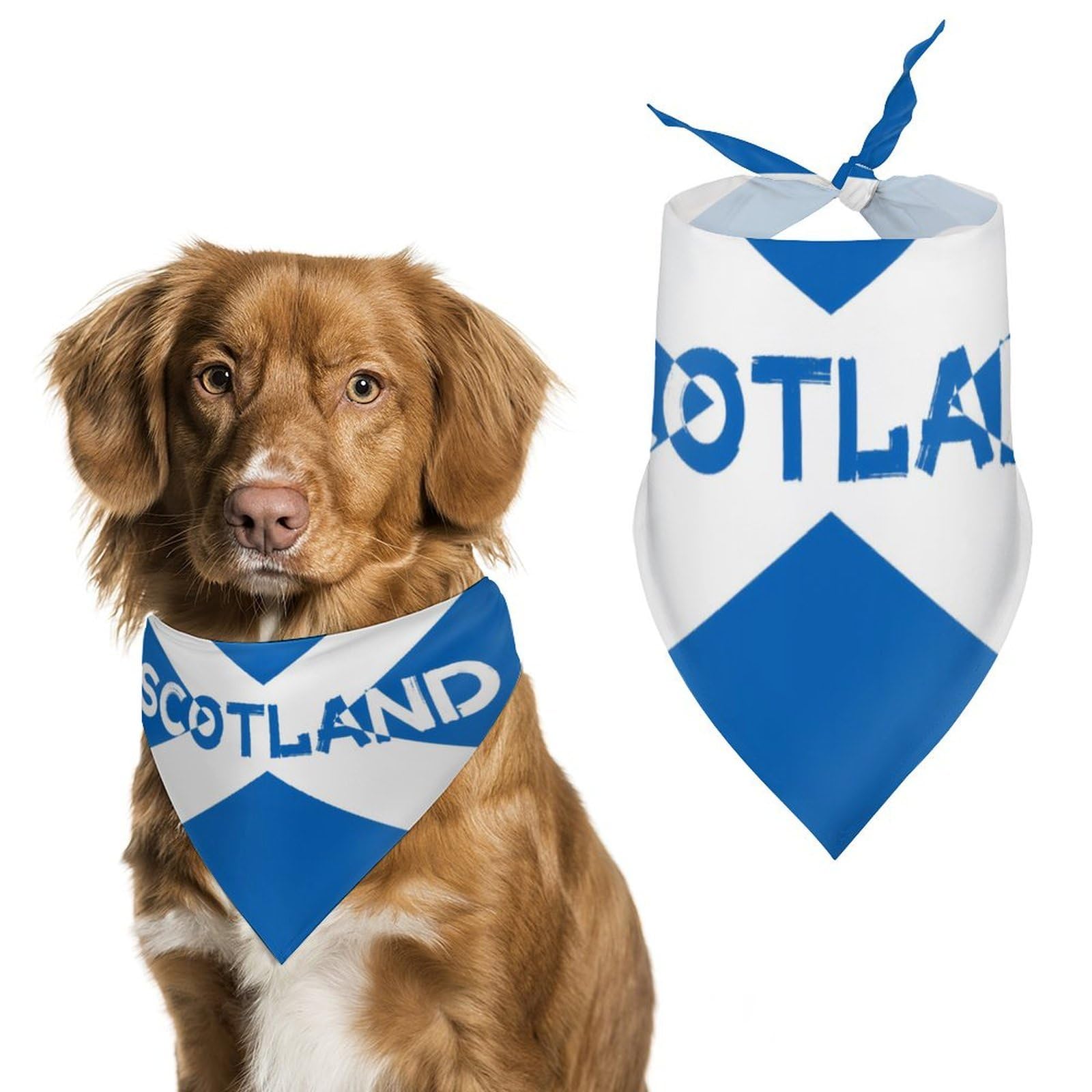 Scotland United Kingdom Scottish Flag Cute Dog Bandana Triangle Adjustable Washable Cat Scarf Pet Accessories