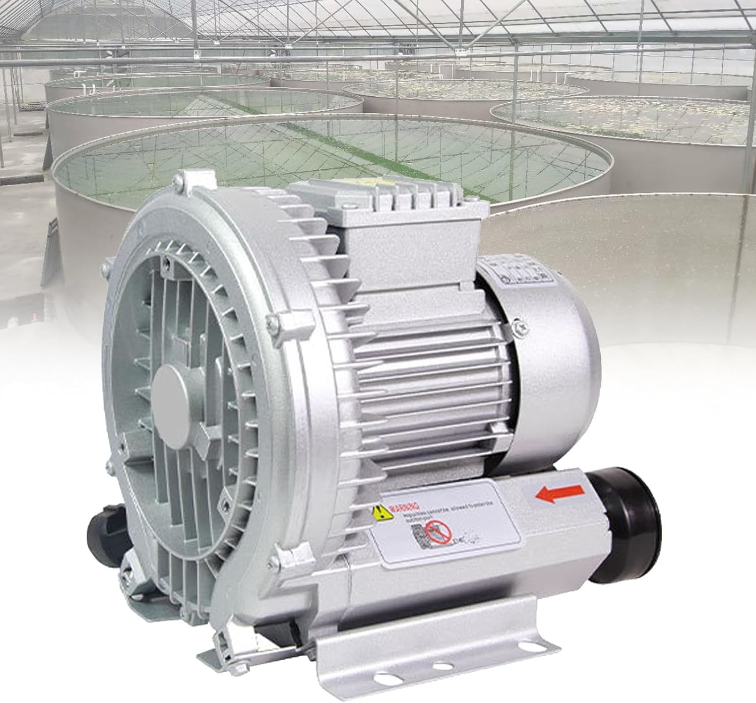 Regenerative Blower, Vortex Ring Blower, Industrial Extractor Blower,Commercial Ventilator, Air Blower with Dust Filter,for Workshops Fish Ponds Farms(750W/380V)