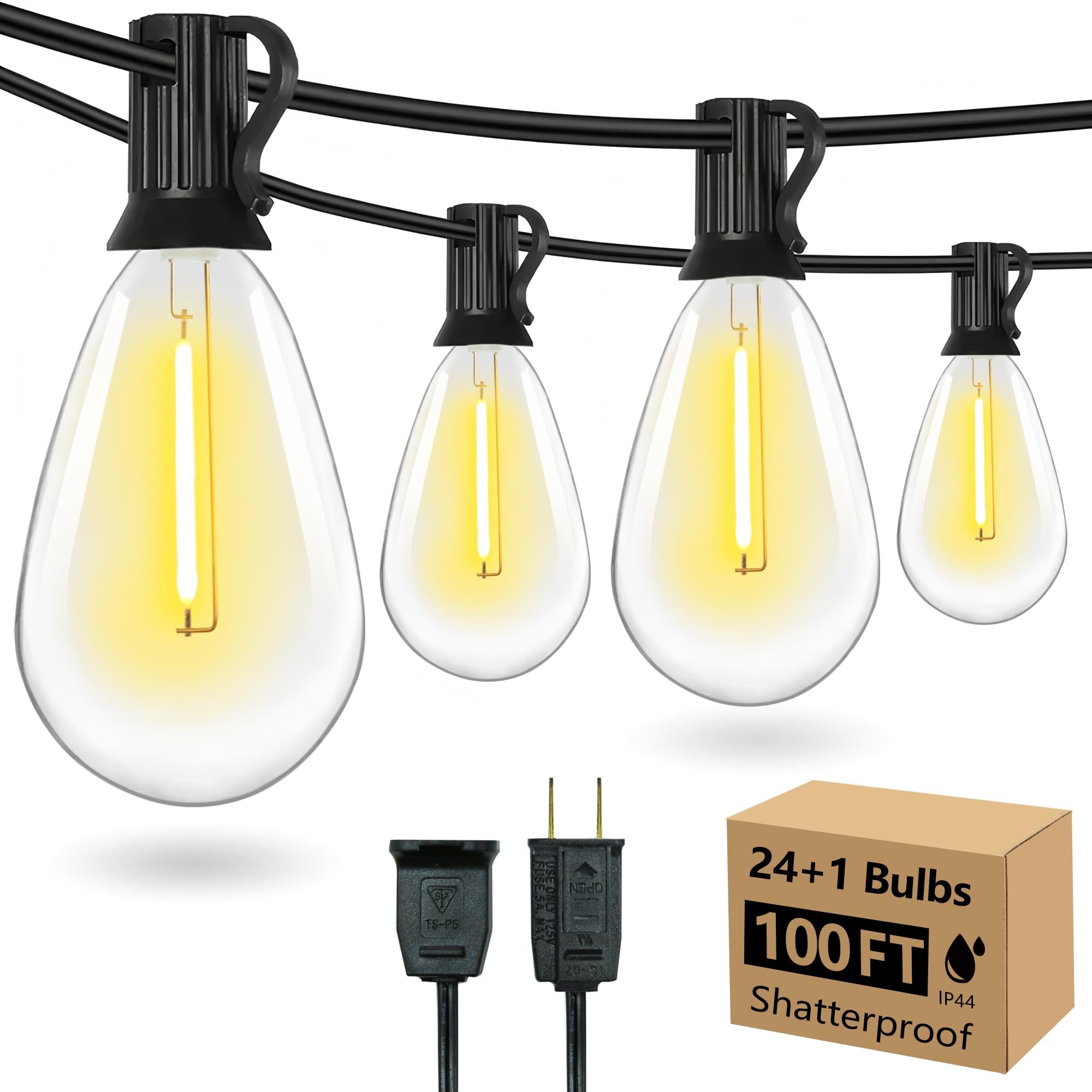 100-Foot S14 Outdoor String Lights (25-Bulb)