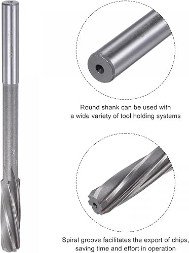 Miniatura 3 de uxcell Escariadores, 0.472 in H7 4241 de alta velocidad de acero espiral flautas torno máquina escariador fresado cortador