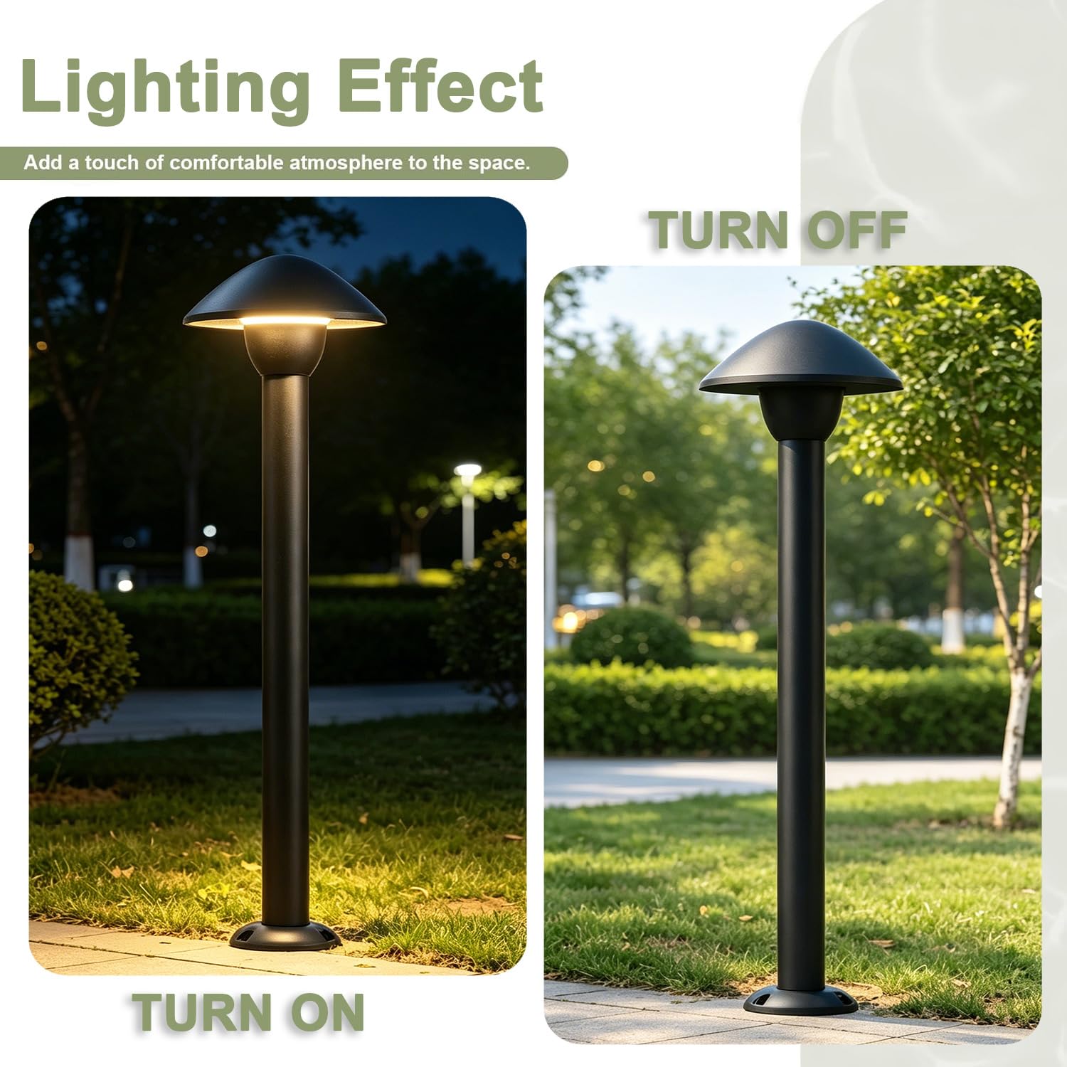 Baliza LED para Exteriores, Resistente al Agua IP65, Luces Modernas para Caminos de jardín, césped, Patio, Entrada de vehículos, iluminación Lateral Exterior de Aluminio.