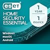 ESET HOME Security Essential 2026 | 1 Device | 1 Year | Antivirus, Safe Banking, Safe Browsing, Anti-Phishing, Webcam Protection, Microphone Monitor | Activation Code by Post
