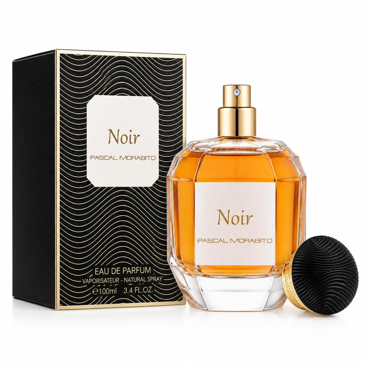 Pascal Morabito Noir By Pascal Morabito For Women - Intense And Seductive Eau De Parfum Spray - Warm And Feminine Spicy Notes Of Cinnamon And Amber - Beautifully Luxurious Bottle Design - 3.4 Oz