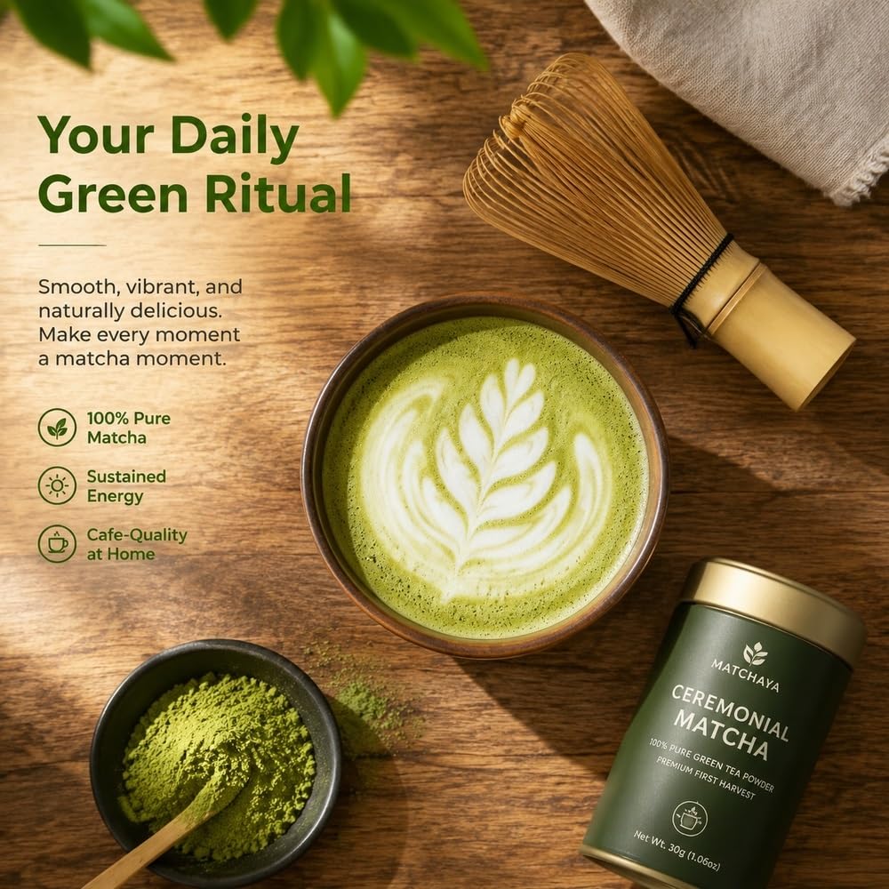 Czysty proszek Matcha, organiczny, do latte i pieczenia