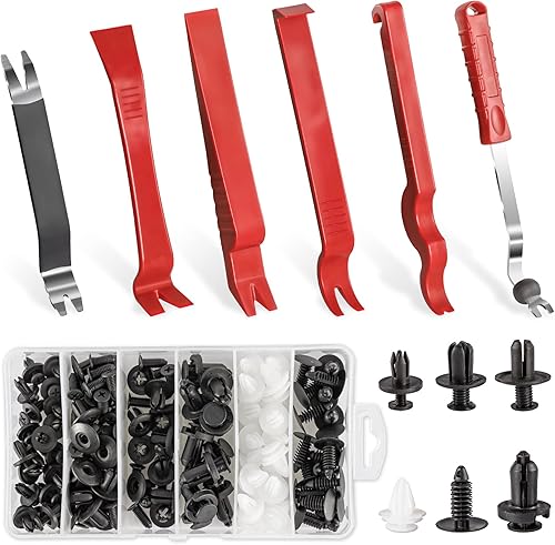 LivTee Kit de herramientas de extracción de recortes automáticos, juego de herramientas de palanca para quitar sujetadores, 100 clips de retención