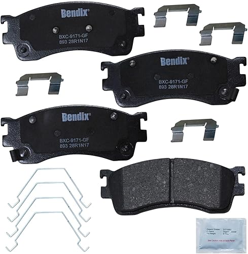 Vista 386 de Bendix Priority1 CFC1035 Pastillas de freno delanteras de cerámica para modelos seleccionados Chevrolet Aveo, Aveo5, Optra, Spark, Spark EV, Pontiac