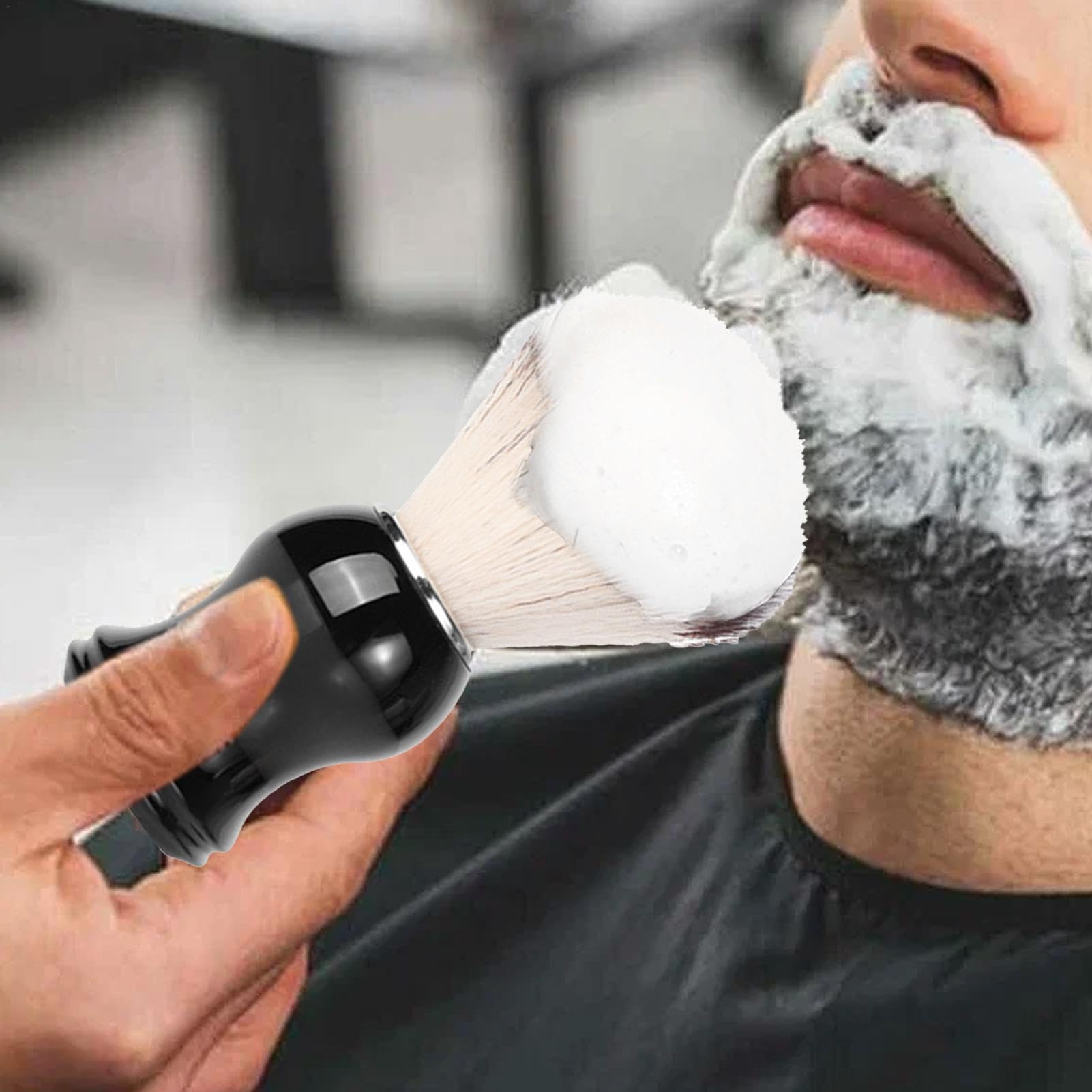 Pennello Da Barba In Tasso Manico Ergonomico Setole Morbide Per Crema E | Pennello Da Rasatura Per Uomo Barbuto Portatile Festa Del Papà Compleanno San Uomini Barbuti