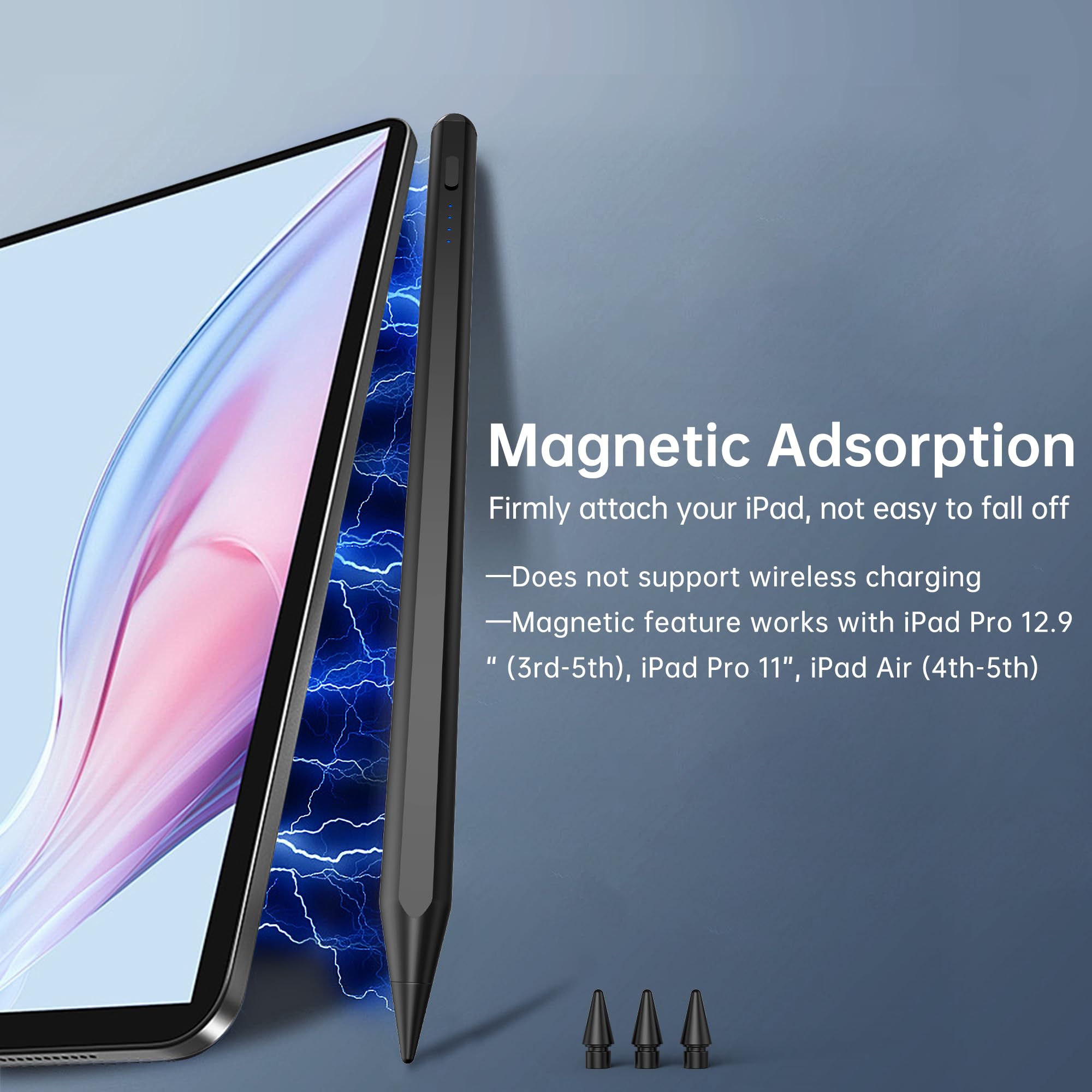 Cordv for Apple Pencil (2018-2026),Stylus Pen for ipad with Palm