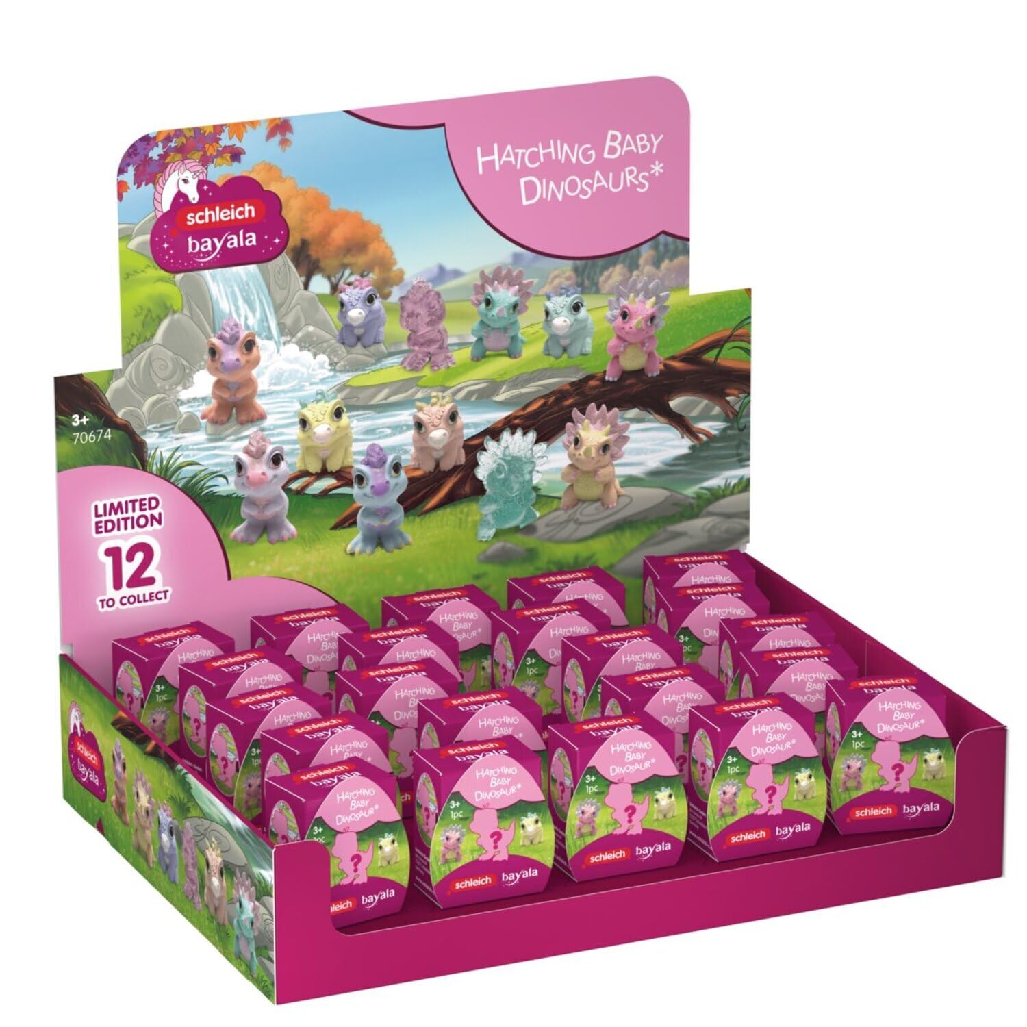 Schleich Zabawka Baby Dino - kolekcjonerska pluszowa torba w ciemno dinozaury