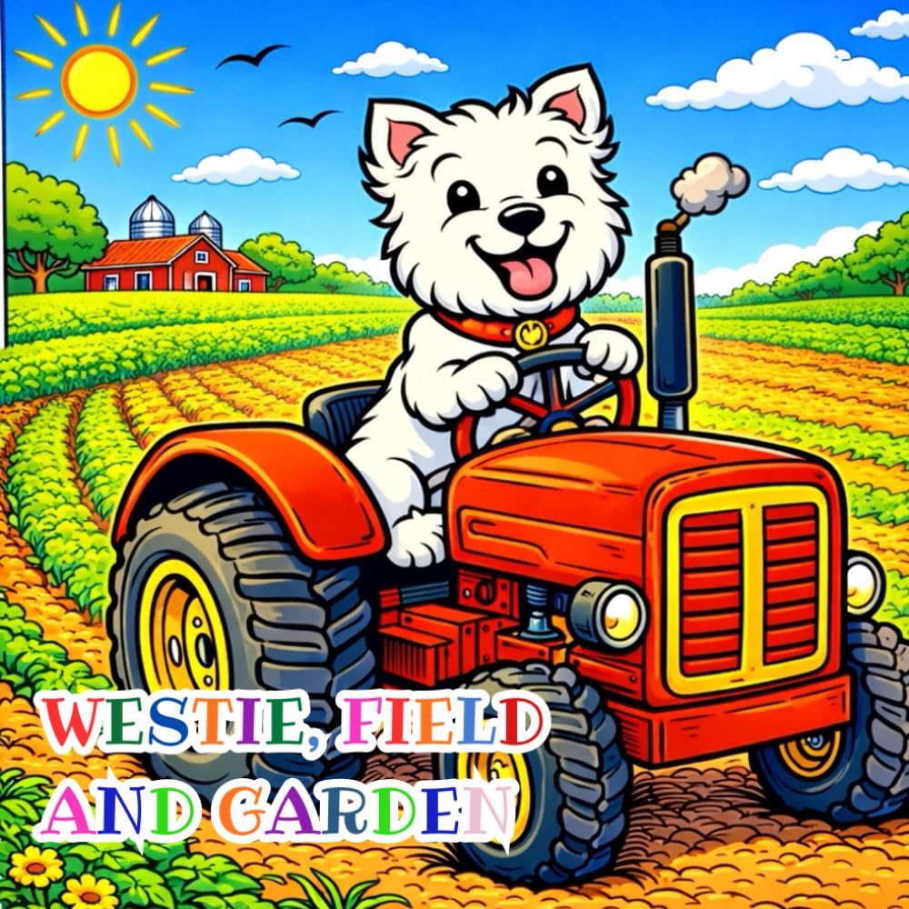 Westie’s Spring Garden Adventures Coloring Book: A Cute Dog Coloring Book for Kids Ages 4–10
