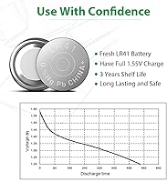 Vista 2 de LiCB 10 Pack LR41 AG3 392 384 Battery,Long-Lasting & Leak-Proof,High Capacity 1.5V LR41 Coin & Button Cell Batteries for Digital Thermometer