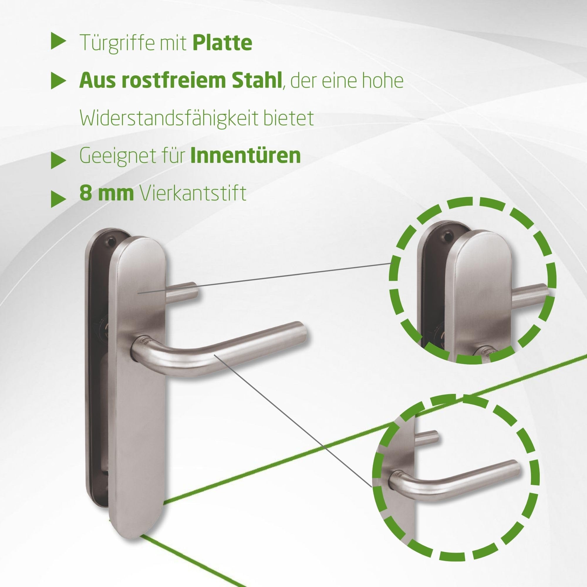 RVS deurgrepen set - vierkant - 400 mm kopen? - Meubelbeslag Online