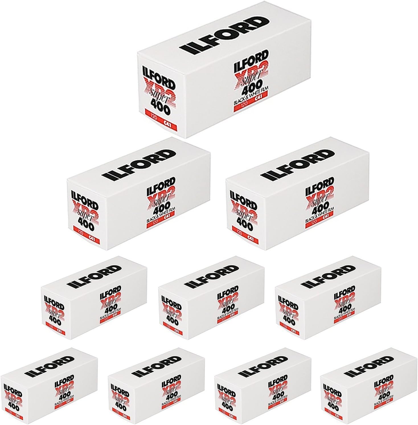 10 Rolls Ilford XP2 Super 400 120 Film Exp