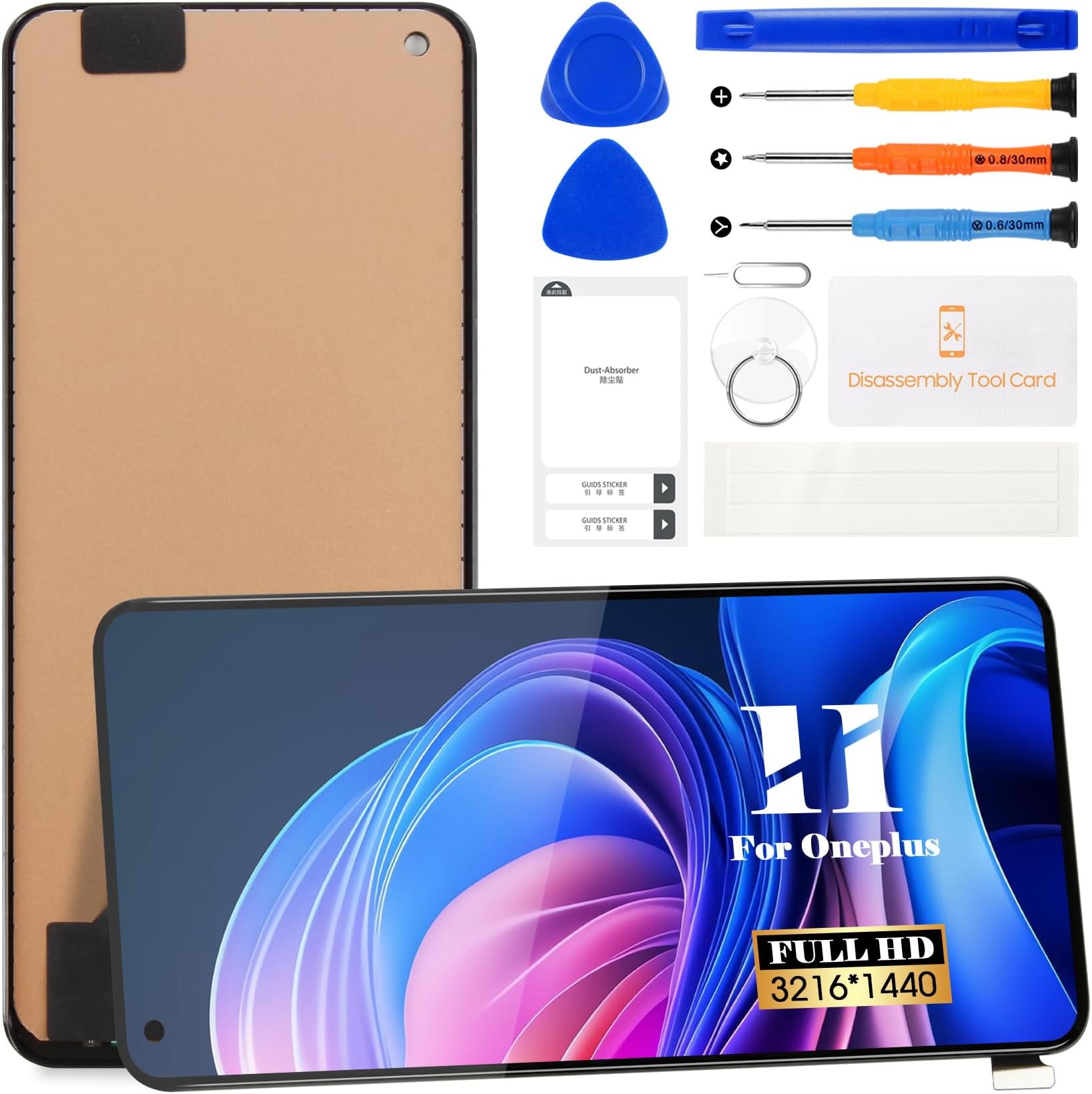 TFT for Oneplus 10 Pro LCD Screen Replacement for Oneplus 9 Pro LCD Display for Oneplus 11 NE2210 NE2211 NE2213 Black Touch Screen Display Assembly Replacement Digitizer Repair Kits (Without Frame)